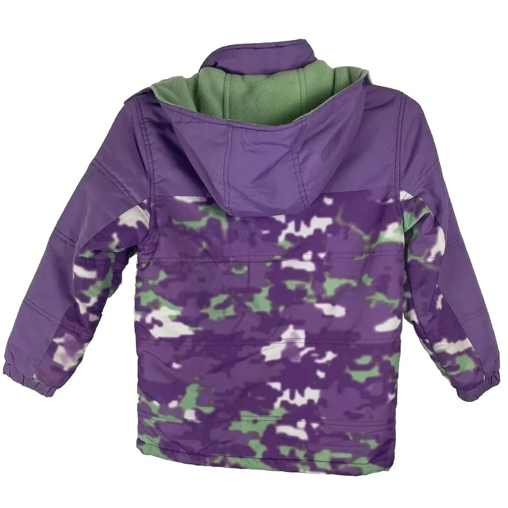 Bass Pro Shop Jacket Girls Size 8 Purple Tie Dye Hiking Fishing Hunting Outdoors